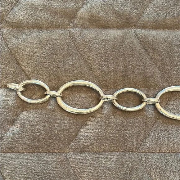 James Avery Hammered Silver Stylish Oval Link Necklace 925 Retired - Picture 3 of 16